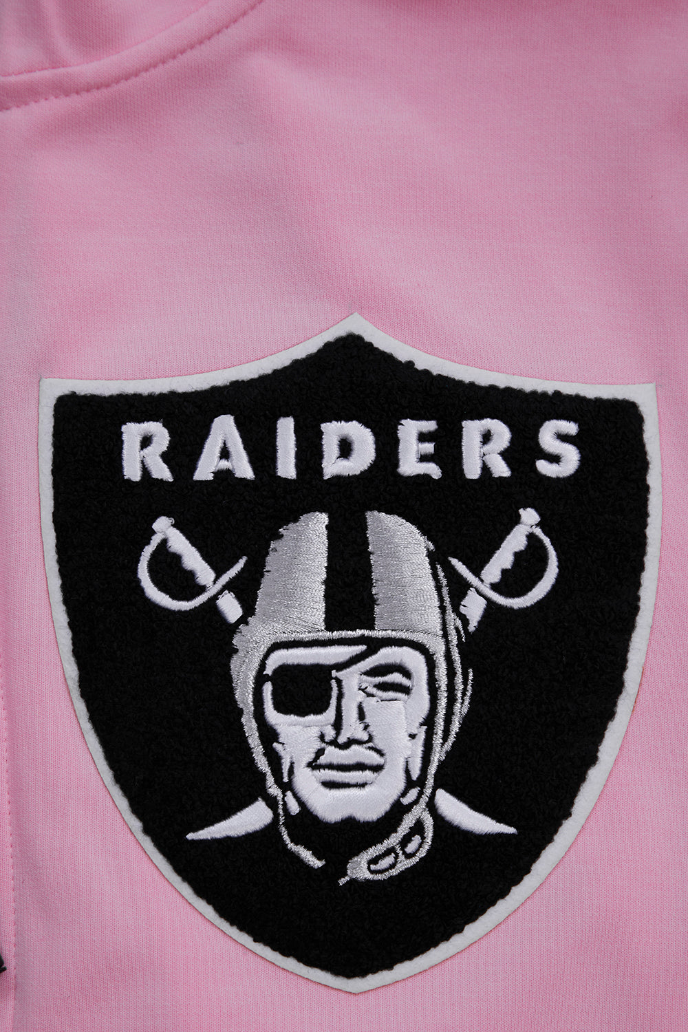 NFL LAS VEGAS RAIDERS CLASSIC CHENILLE CHANDAIL À CAPUCHON À GLISSIÈRE POUR HOMME (ROSE)