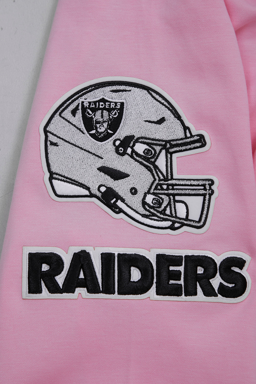 NFL LAS VEGAS RAIDERS CLASSIC CHENILLE CHANDAIL À CAPUCHON À GLISSIÈRE POUR HOMME (ROSE)