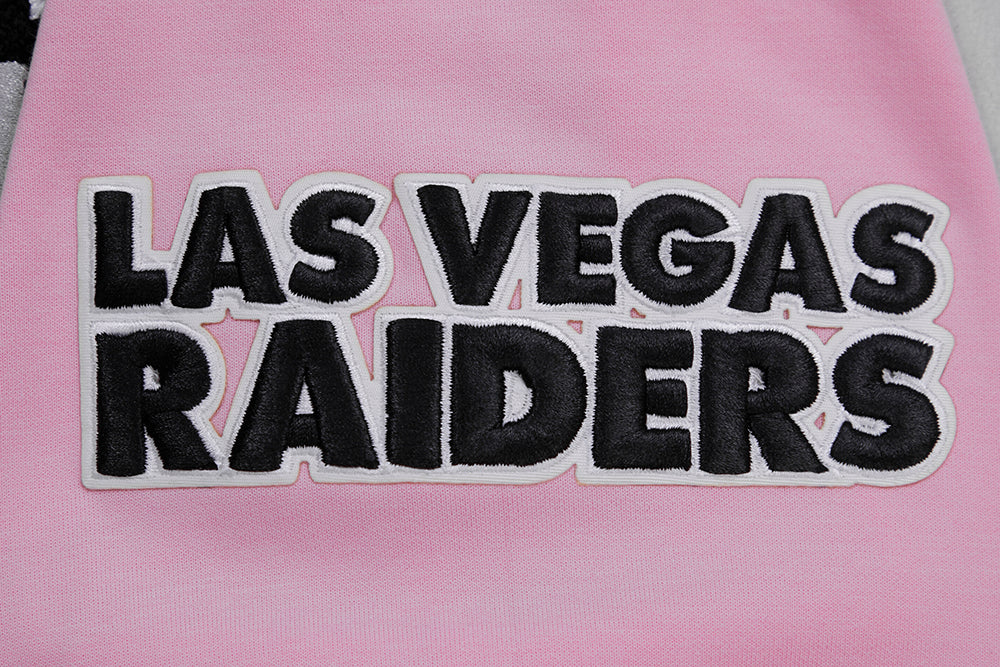 NFL LAS VEGAS RAIDERS CLASSIC CHENILLE CHANDAIL À CAPUCHON À GLISSIÈRE POUR HOMME (ROSE)