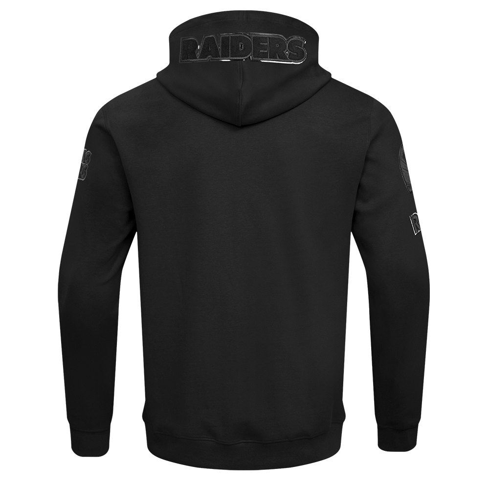 NFL LAS VEGAS RAIDERS TRIPLE BLACK MEN'S DK FZ HOODIE (TRIPLE BLACK)