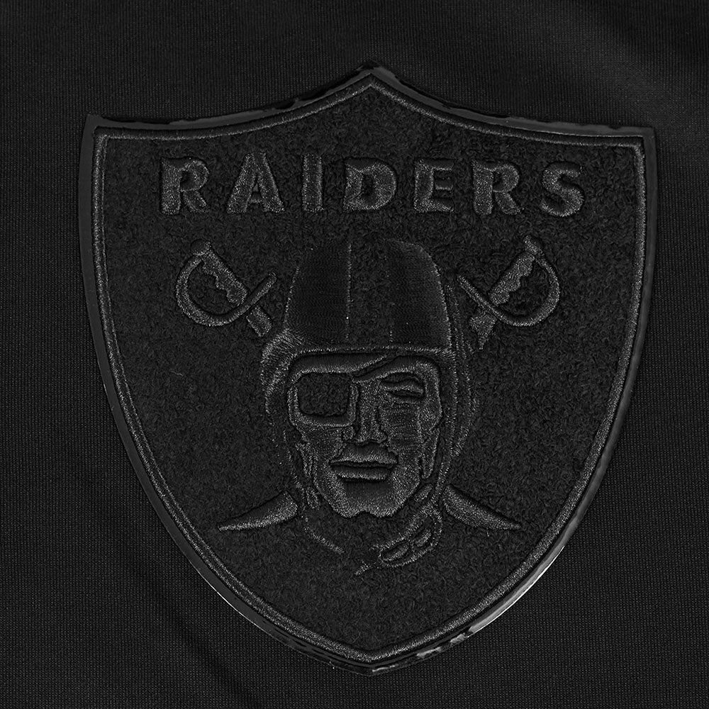 NFL LAS VEGAS RAIDERS TRIPLE BLACK MEN'S DK FZ HOODIE (TRIPLE BLACK)