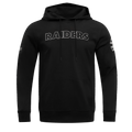 NFL LAS VEGAS RAIDERS CHANDAIL À CAPUCHON NOIR ET OR EN MAILLE DOUBLE POUR HOMME (NOIR)