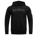 NFL LAS VEGAS RAIDERS CHANDAIL À CAPUCHON NOIR ET OR EN MAILLE DOUBLE POUR HOMME (NOIR)
