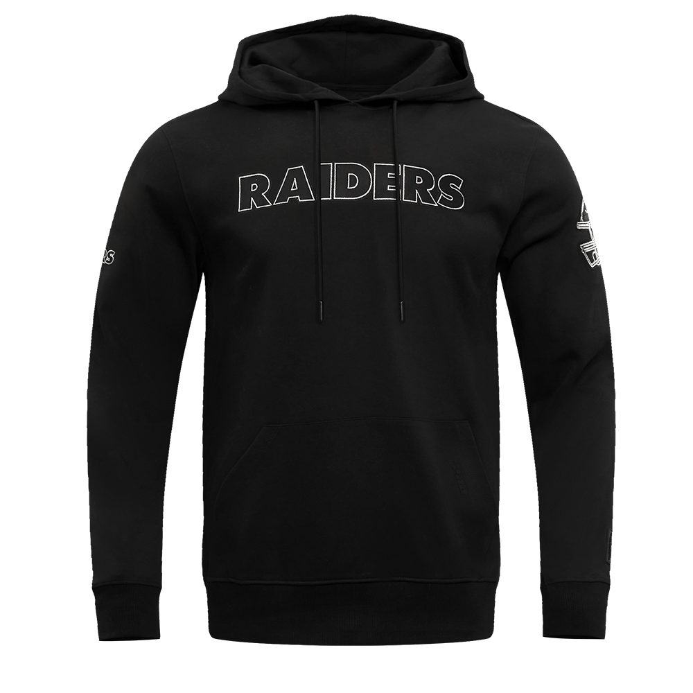 NFL LAS VEGAS RAIDERS CHANDAIL À CAPUCHON NOIR ET OR EN MAILLE DOUBLE POUR HOMME (NOIR)