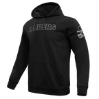 NFL LAS VEGAS RAIDERS CHANDAIL À CAPUCHON NOIR ET OR EN MAILLE DOUBLE POUR HOMME (NOIR)