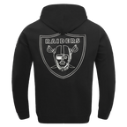 NFL LAS VEGAS RAIDERS CHANDAIL À CAPUCHON NOIR ET OR EN MAILLE DOUBLE POUR HOMME (NOIR)