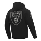 NFL LAS VEGAS RAIDERS CHANDAIL À CAPUCHON NOIR ET OR EN MAILLE DOUBLE POUR HOMME (NOIR)