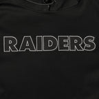 NFL LAS VEGAS RAIDERS CHANDAIL À CAPUCHON NOIR ET OR EN MAILLE DOUBLE POUR HOMME (NOIR)