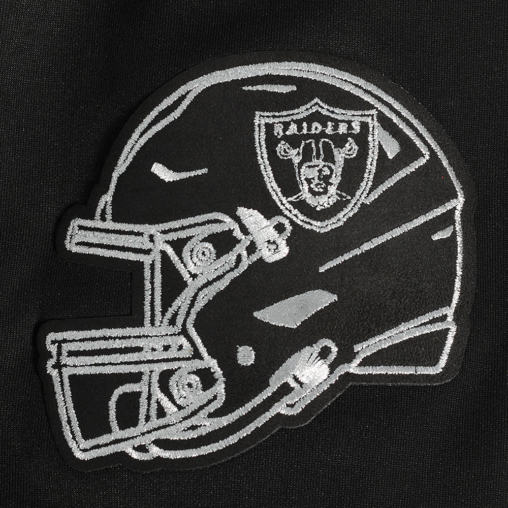 NFL LAS VEGAS RAIDERS CHANDAIL À CAPUCHON NOIR ET OR EN MAILLE DOUBLE POUR HOMME (NOIR)
