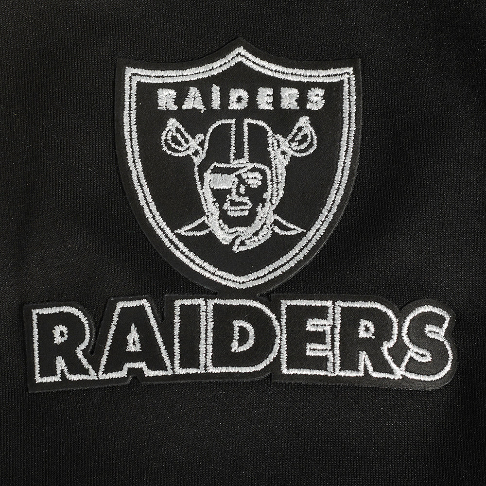 NFL LAS VEGAS RAIDERS CHANDAIL À CAPUCHON NOIR ET OR EN MAILLE DOUBLE POUR HOMME (NOIR)