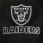 NFL LAS VEGAS RAIDERS CHANDAIL À CAPUCHON NOIR ET OR EN MAILLE DOUBLE POUR HOMME (NOIR)