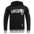 NFL LAS VEGAS RAIDERS CITY RANSOM MEN'S RIB FLEECE PULLOVER HOODIE (BLACK/GRAY)
