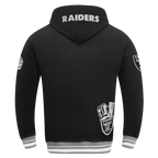 NFL LAS VEGAS RAIDERS CITY RANSOM MEN'S RIB FLEECE PULLOVER HOODIE (BLACK/GRAY)