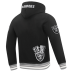 NFL LAS VEGAS RAIDERS CITY RANSOM MEN'S RIB FLEECE PULLOVER HOODIE (BLACK/GRAY)
