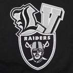 NFL LAS VEGAS RAIDERS CITY RANSOM MEN'S RIB FLEECE PULLOVER HOODIE (BLACK/GRAY)