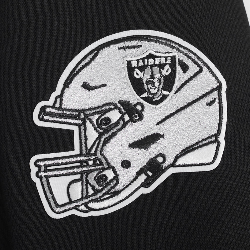 NFL LAS VEGAS RAIDERS CITY RANSOM MEN'S RIB FLEECE PULLOVER HOODIE (BLACK/GRAY)
