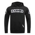 NFL LAS VEGAS RAIDERS DIY PICK STITCH MEN'S DOUBLE KNIT PULLOVER HOODIE (BLACK)