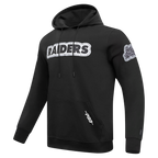 NFL LAS VEGAS RAIDERS DIY PICK STITCH MEN'S DOUBLE KNIT PULLOVER HOODIE (BLACK)