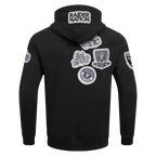 NFL LAS VEGAS RAIDERS DIY PICK STITCH MEN'S DOUBLE KNIT PULLOVER HOODIE (BLACK)