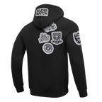 NFL LAS VEGAS RAIDERS DIY PICK STITCH MEN'S DOUBLE KNIT PULLOVER HOODIE (BLACK)