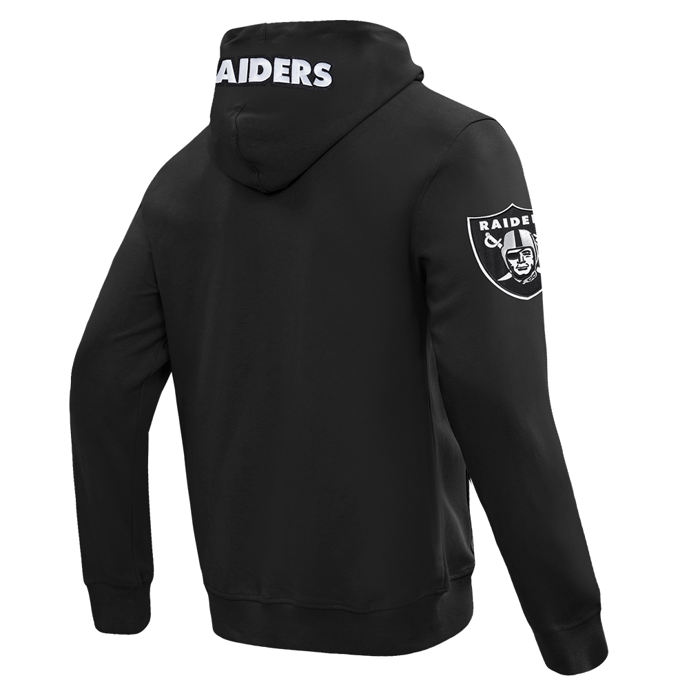 NFL LAS VEGAS RAIDERS CLASSIC WIND SUIT CHANDAIL À CAPUCHON TISSÉ À GLISSIÈRE POUR HOMME (NOIR)