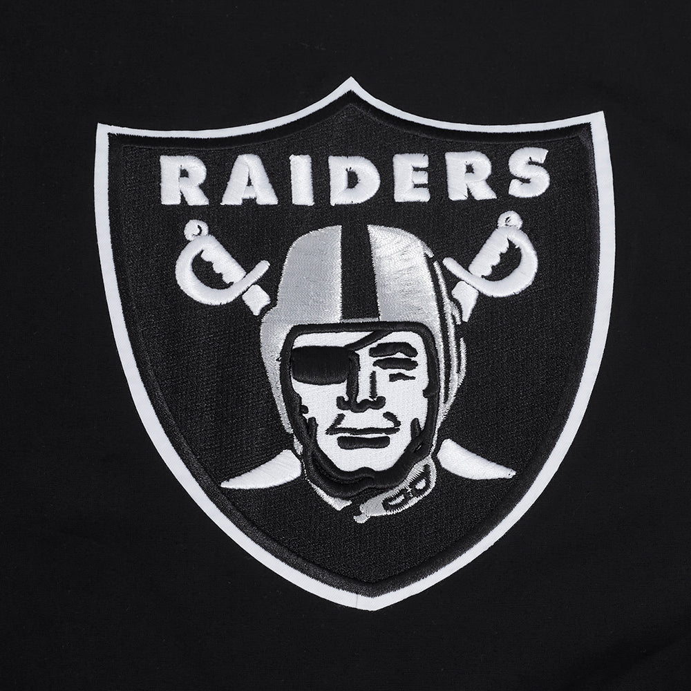 NFL LAS VEGAS RAIDERS CLASSIC WIND SUIT CHANDAIL À CAPUCHON TISSÉ À GLISSIÈRE POUR HOMME (NOIR)