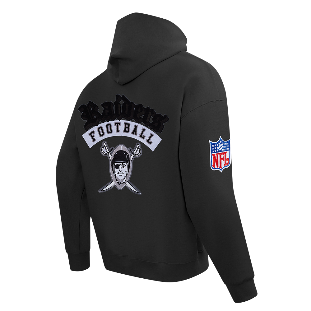 NFL LAS VEGAS RAIDERS BEST OF CHANDAIL À CAPUCHON EN MOLLETON À ÉPAULES TOMBANTES POUR HOMME (NOIR)