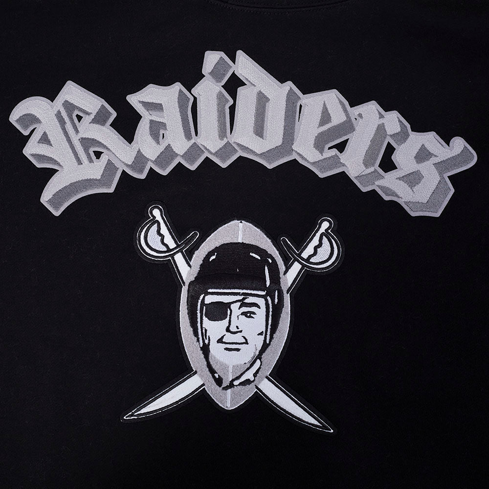 NFL LAS VEGAS RAIDERS BEST OF CHANDAIL À CAPUCHON EN MOLLETON À ÉPAULES TOMBANTES POUR HOMME (NOIR)