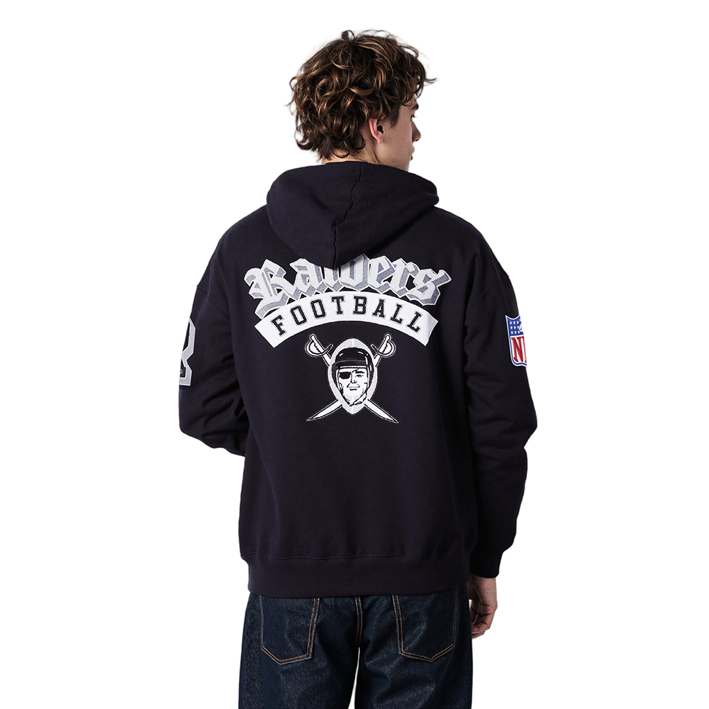 NFL LAS VEGAS RAIDERS BEST OF CHANDAIL À CAPUCHON EN MOLLETON À ÉPAULES TOMBANTES POUR HOMME (NOIR)