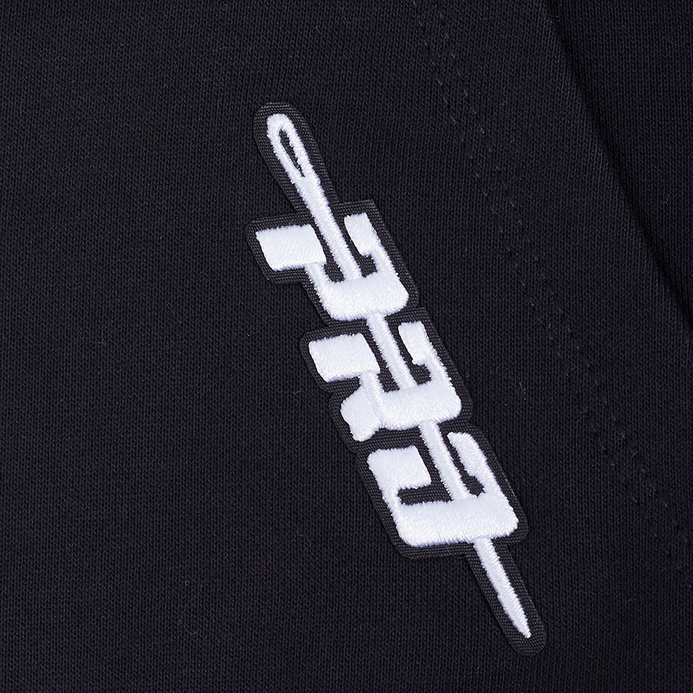 NFL LAS VEGAS RAIDERS TEAM BADGE CHANDAIL À CAPUCHON CÔTELÉ POUR HOMME (NOIR/GRIS)