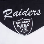 NFL LAS VEGAS RAIDERS TEAM BADGE CHANDAIL À CAPUCHON CÔTELÉ POUR HOMME (NOIR/GRIS)