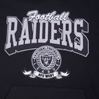 NFL LAS VEGAS RAIDERS TEAM BADGE CHANDAIL À CAPUCHON CÔTELÉ POUR HOMME (NOIR/GRIS)