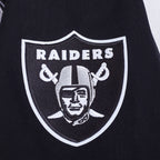 NFL LAS VEGAS RAIDERS TEAM BADGE CHANDAIL À CAPUCHON CÔTELÉ POUR HOMME (NOIR/GRIS)