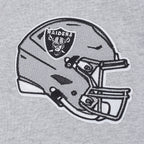 NFL LAS VEGAS RAIDERS TEAM BADGE MEN'S RIB PO HOODIE (HEATHER GRAY/BLACK)