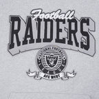 NFL LAS VEGAS RAIDERS TEAM BADGE MEN'S RIB PO HOODIE (HEATHER GRAY/BLACK)