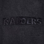 NFL LAS VEGAS RAIDERS WASHED CLASSIC CHANDAIL À CAPUCHON À ÉPAULES TOMBANTES LAVÉ À L'ENZYME POUR HOMME (NOIR DÉLAVÉ)