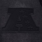 NFL LAS VEGAS RAIDERS WASHED CLASSIC CHANDAIL À CAPUCHON À ÉPAULES TOMBANTES LAVÉ À L'ENZYME POUR HOMME (NOIR DÉLAVÉ)