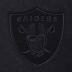 NFL LAS VEGAS RAIDERS WASHED CLASSIC CHANDAIL À CAPUCHON À ÉPAULES TOMBANTES LAVÉ À L'ENZYME POUR HOMME (NOIR DÉLAVÉ)