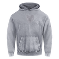 NFL LAS VEGAS RAIDERS WASHED CLASSIC MEN'S ENZYME WASH DROP SHOULDER HOODIE (WASHED GREY)