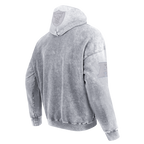 NFL LAS VEGAS RAIDERS WASHED CLASSIC MEN'S ENZYME WASH DROP SHOULDER HOODIE (WASHED GREY)