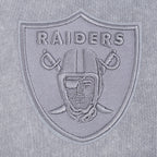 NFL LAS VEGAS RAIDERS WASHED CLASSIC MEN'S ENZYME WASH DROP SHOULDER HOODIE (WASHED GREY)