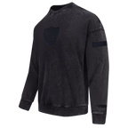 NFL LAS VEGAS RAIDERS WASHED VANGUARD À ÉPAULES TOMBANTES LAVÉ À L'ENZYME POUR HOMME (NOIR DÉLAVÉ)