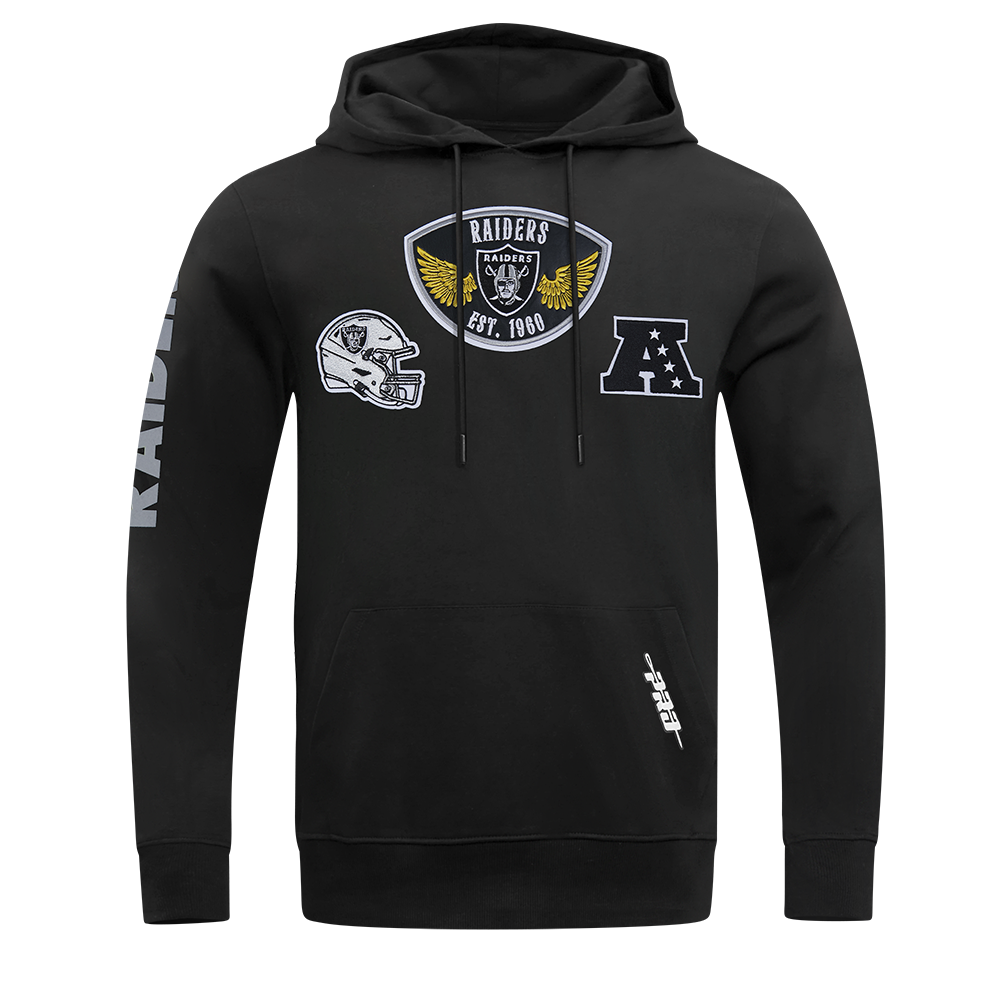 NFL LAS VEGAS RAIDERS BORN FOR SPORT CHANDAIL À CAPUCHON EN MOLLETON POUR HOMME (NOIR)