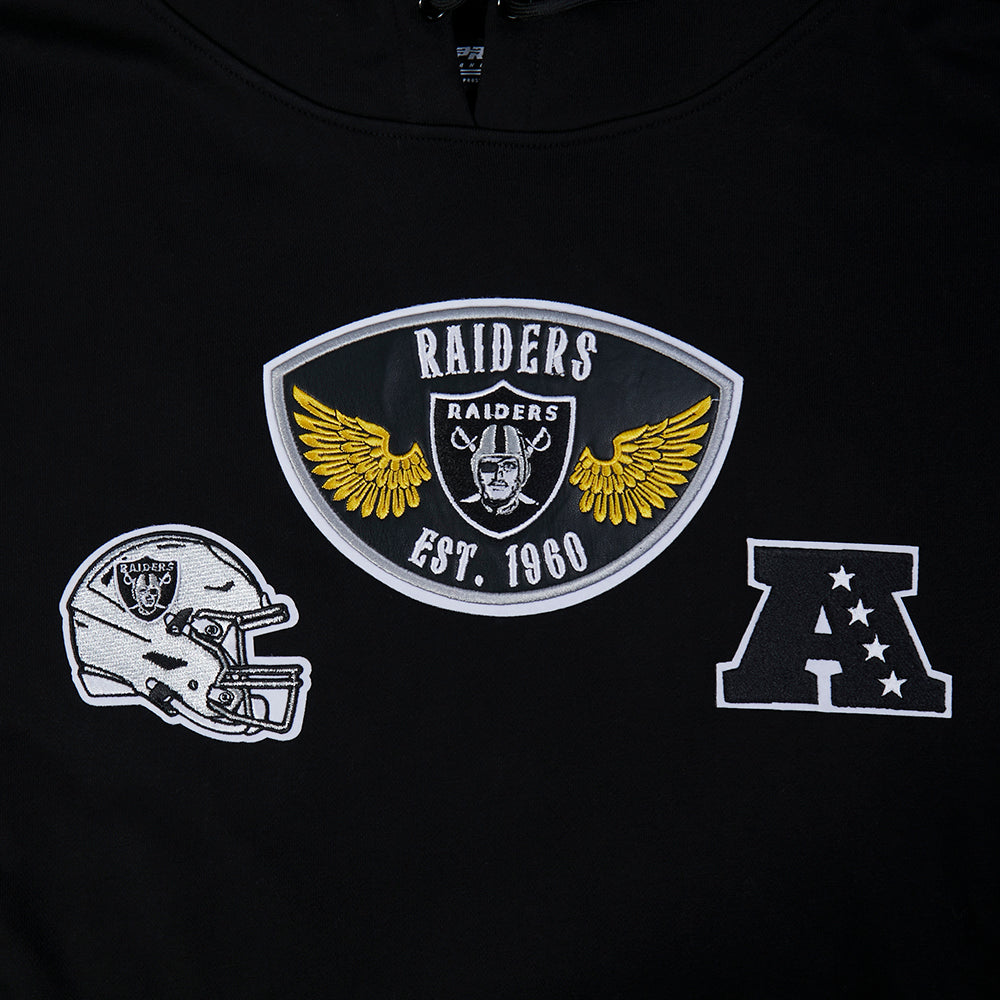NFL LAS VEGAS RAIDERS BORN FOR SPORT CHANDAIL À CAPUCHON EN MOLLETON POUR HOMME (NOIR)