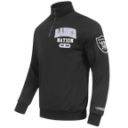 NFL LAS VEGAS RAIDERS CITY ARCH MEN'S FLC 1/4 ZIP (BLACK)