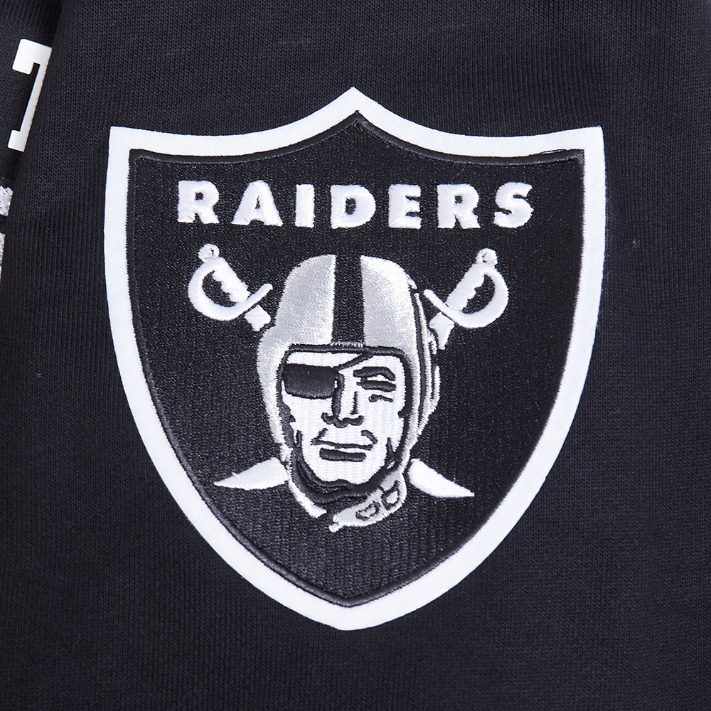 NFL LAS VEGAS RAIDERS CITY ARCH MEN'S FLC 1/4 ZIP (BLACK)
