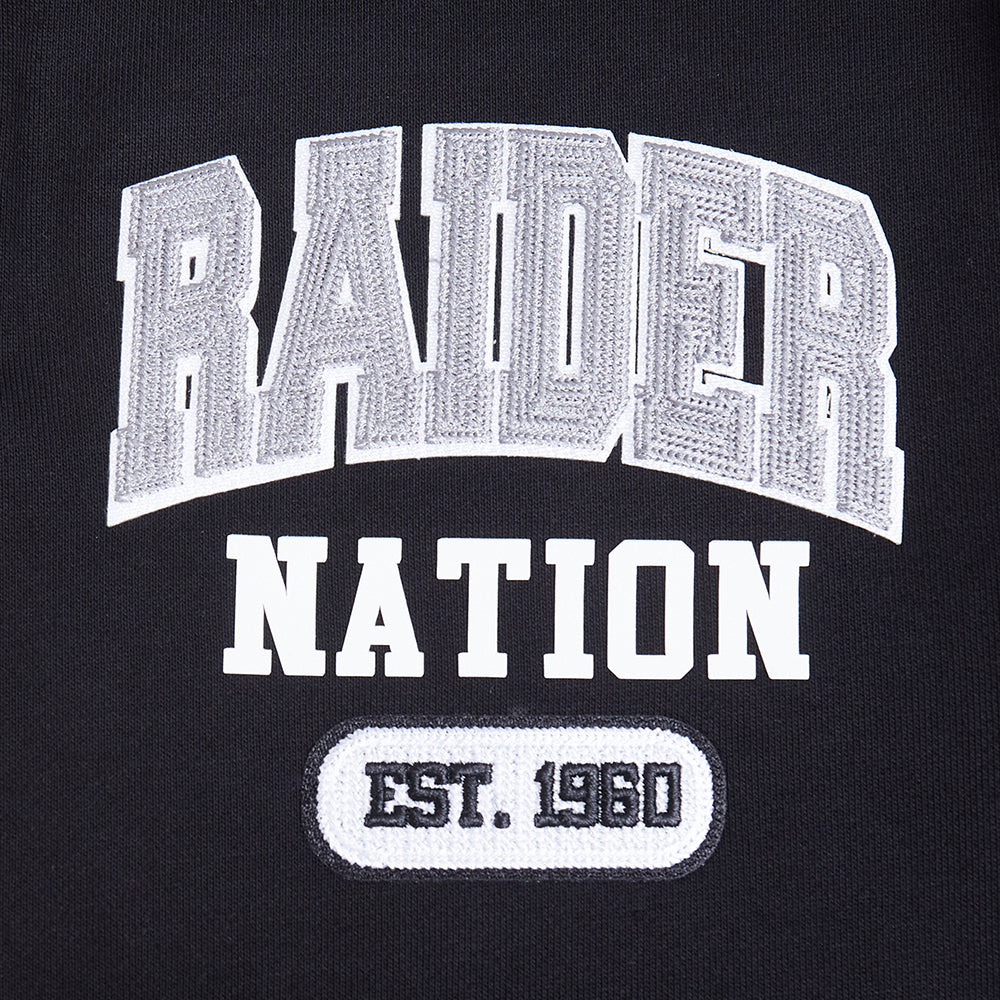 NFL LAS VEGAS RAIDERS CITY ARCH MEN'S FLC 1/4 ZIP (BLACK)