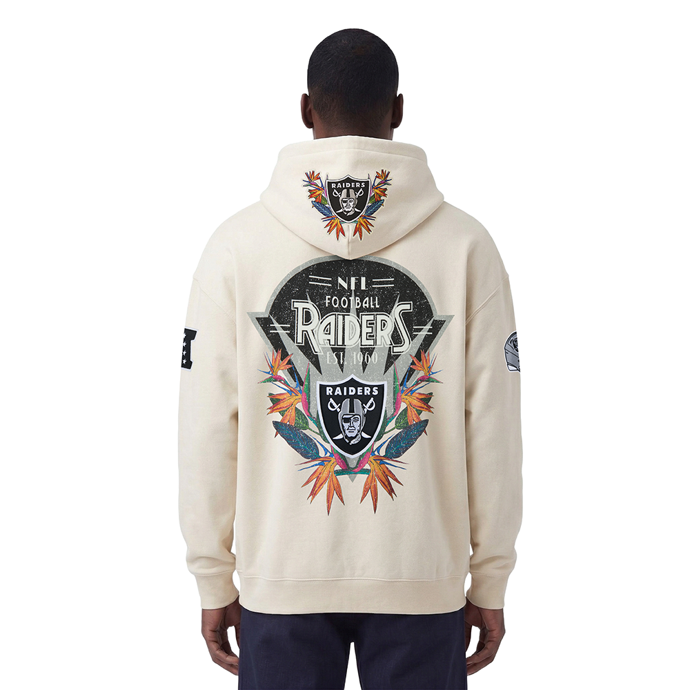 NFL LAS VEGAS RAIDERS PARADISE MEN'S PULL OVER HOODIE (EGGSHELL)