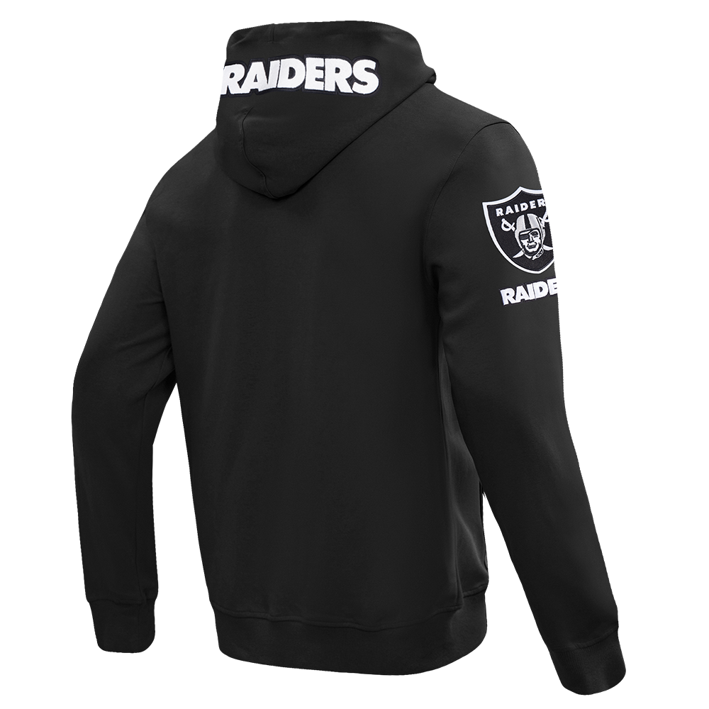 NFL LAS VEGAS RAIDERS CLASSIC CHENILLE CHANDAIL À CAPUCHON À GLISSIÈRE POUR HOMME (NOIR)