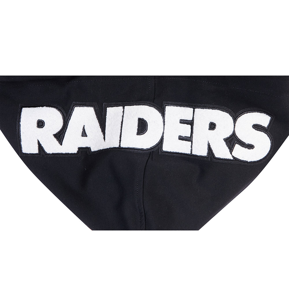 NFL LAS VEGAS RAIDERS CLASSIC CHENILLE CHANDAIL À CAPUCHON À GLISSIÈRE POUR HOMME (NOIR)
